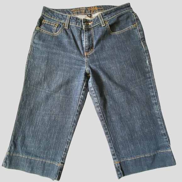 Tommy Hilfiger Womens Y2K Denim Casual Nautical Bermuda Shorts- Sz-8 - Picture 1 of 16